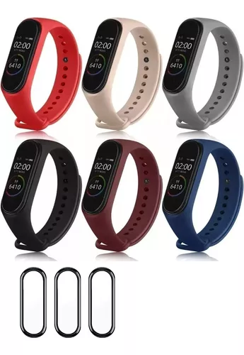 Wisetony® Correa Puro Silicona Para Xiaomi Mi Band 3/4 - Rojo