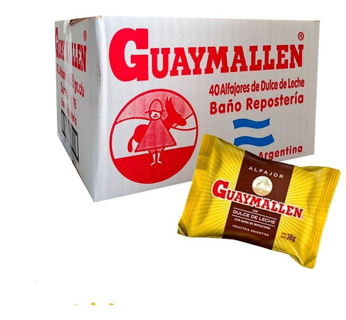 Alfajor Guaymallen Simple Negro Caja X 40un 