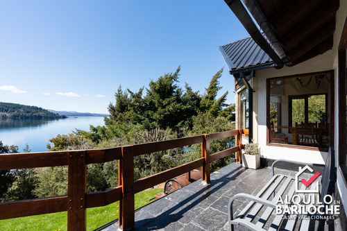 Imagen 2 de 15 de Alquiler Casa En Bariloche Con Costa De Lago Nahuel Huapi. 8 Pax. Km12. 392.