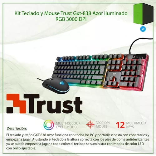 Teclado + Ratón Gaming Trust GXT838 Azor