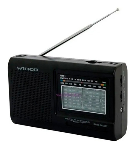 Radio Winco W-2005 Am Fm Portatil 9 Band A Pilas Envio 6 Cuo