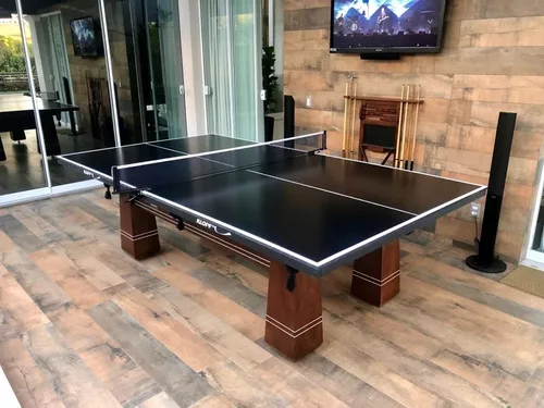 Tampo Ping-pong Preto Tênis De Mesa Cima Mesa Sinuca Bilhar