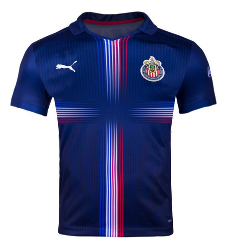 Jersey Playera Puma Chivas Guadalajara Visitante Niño Azul