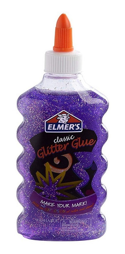 Pegamento Elmers Glitter Glue Purple1 Piezas 177 Ml Slime