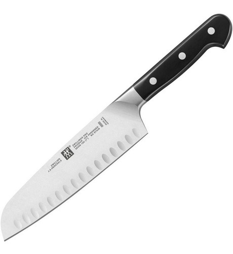 Faca Santoku Com Alveolos 7'' Polegadas Pro Zwilling Cor Cinza