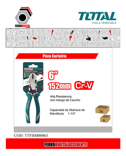 Imagen 2 de 3 de Alicate Corte Diagonal 7 (180mm) Trabajo Pesado