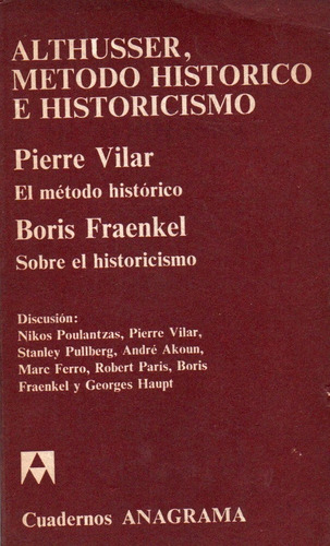 Pierre Vilar Boris Fraenkel - Althusser Metodo Historico E H