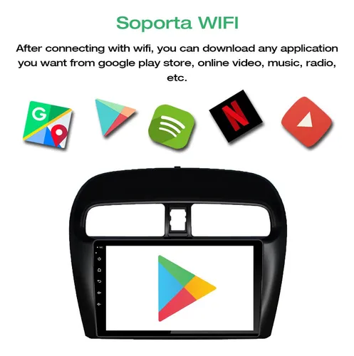 Qp Auto Radio Estéreo Android Gps Para Mitsubishi Mirage