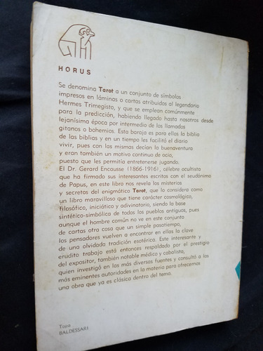 Tarot De Los Bohemios Clave Absoluta Ciencia Oculta Papus (Usado)