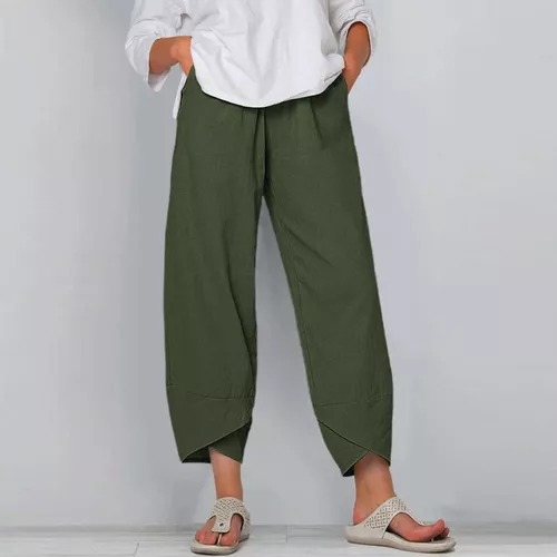Indomable piel posición Pantalones Mujer Verano Algodón Largo Pantalones Rectos 5624 | Cuotas sin  interés