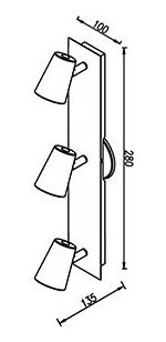 Imagen 2 de 3 de Aplique Spot De Techo O Pared Sonata Blanco 3 Luces Nexo