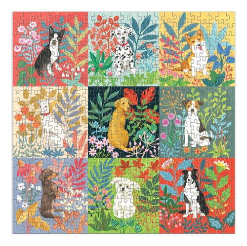 Puzzle De Perros Y Flores 1000 Piezas