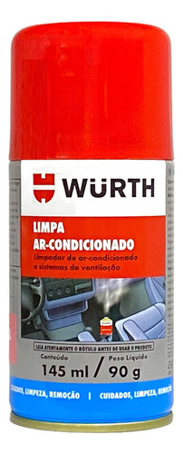 Limpa E Higieniza Ar Condicionado Automotivo Wurth 145ml 90g