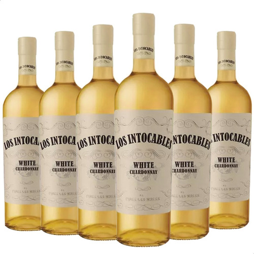 Vino Los Intocables Chardonnay White Blanco 750ml - Pack X6 