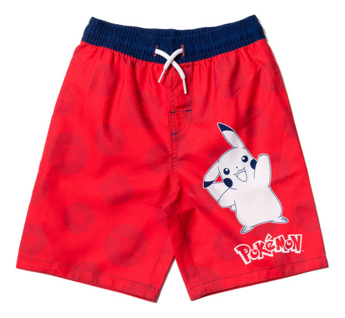 Bañador Pokémon Pikachu Para Niños Pequeños, Color Rojo 4