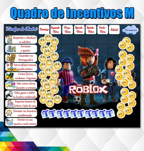 Quadro De Incentivos - M - Roblox - Super Nanny