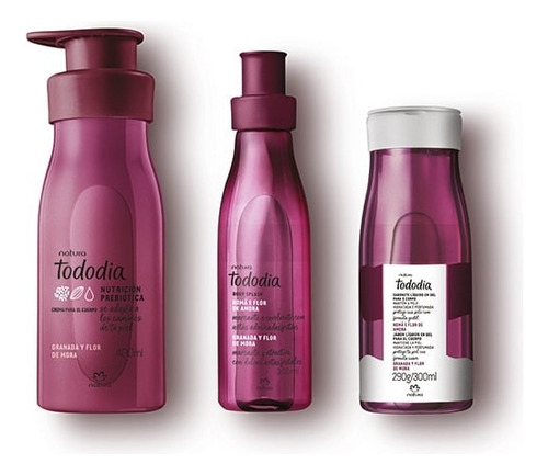 Set Crema Cuerpo+splash+jabon Granada Y Flor De Mora Natura