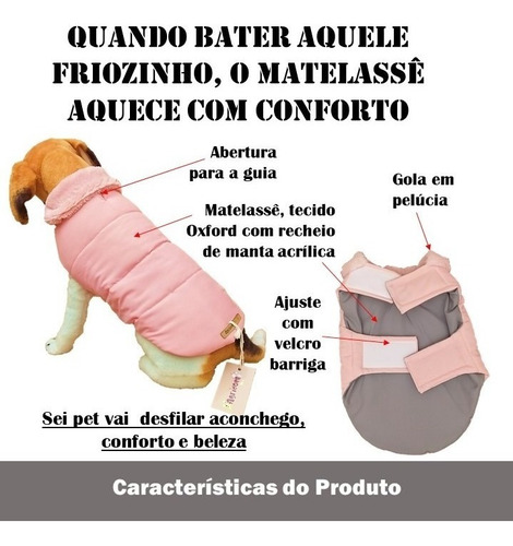 Imagem 2 de 8 de Roupa Capa G1 Matelassê C/ Pelúcia Pitbull Rottweiller