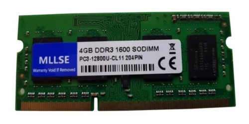 Memoria Notebook / 4gb / Marca Mllse / 204pin / Ddr3-1066mhz