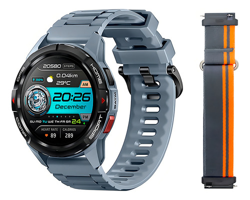 Relógio Smartwatch Mibro Gs Active Gps E Monitor Cardíaco Caixa Cinza Pulseira Cinza Bisel Cinza Desenho Da Pulseira Lisa