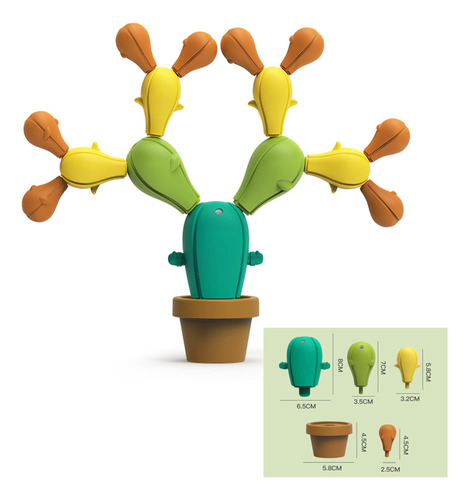 Bloques De Construcción Con Forma De Cactus, Juguetes Para A