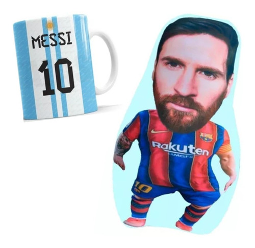 Cojin Lionel Messi Chiquito Decorativo + Mug Messi