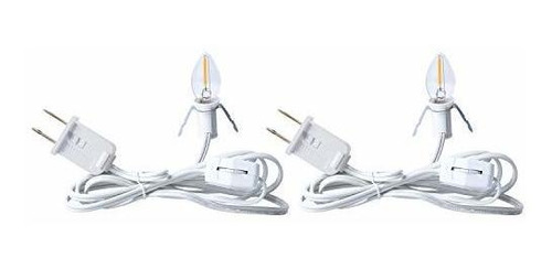 6 Pies  Cables Blancos Una Luz  Cable Accesorio Certifi...