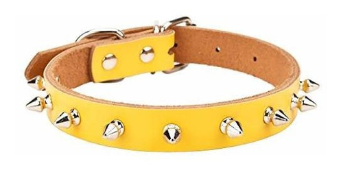 Collar De Cuero De Vaca Ajustable Para Gatos Cachorros Y Per