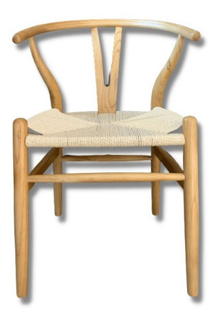 Silla Wishbone Tono Madera Y Marco Color Natural 