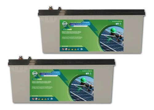 Banco Batería Solar X 2 Gel 200 Ah 12v Ciclo Profundo Panel