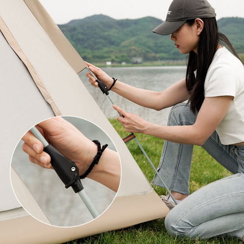 Carpa plegable automática, impermeable, puertas y ventanas azules