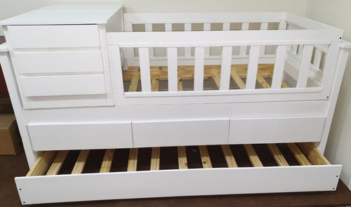 Imagen 2 de 7 de Cuna Funcional Con Carro Cama Y 6 Cajones! Oferta!
