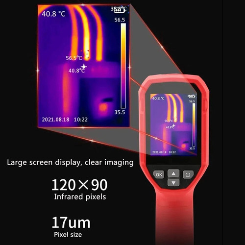 Câmera Térmica Profissional Ip54 Unit120s Infravermelha 400o