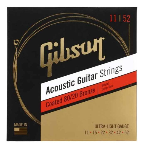 Gibson Cuerdas De Guitarra Acústica Bronce Calibres 11-52