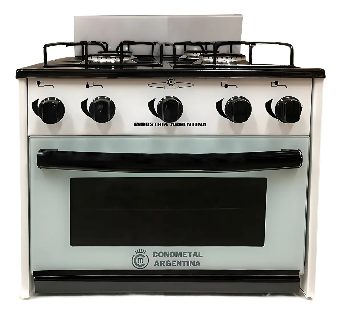 Anafe Cocina 4 Cuatro Hornallas Con Horno Para Gas Envasado Color Blanco