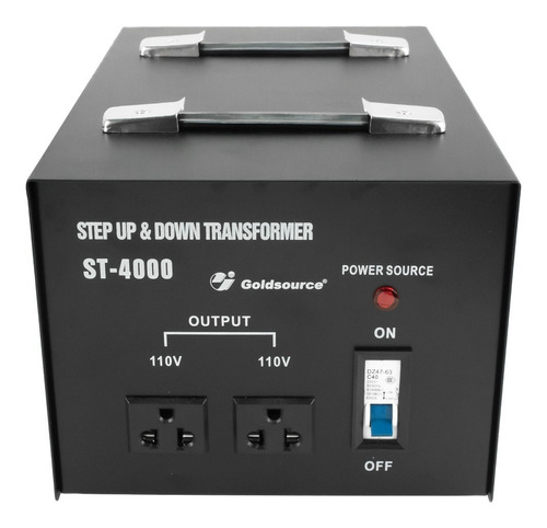 Transformador 220v - 110v 4000w - 2 Tomas - Central Shop