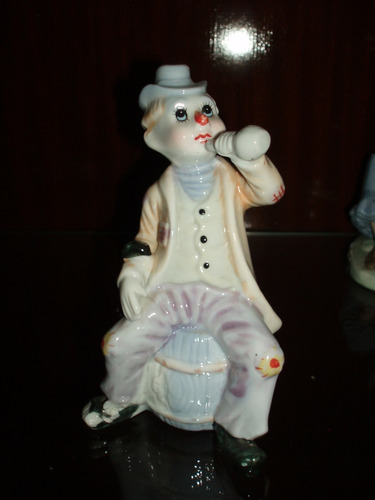 Escultura Figura Payaso Spain Porcelana 19x6 