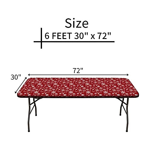 Mantel Ajustado Rectangular Mesa De 6 Pies, Cubierta De...