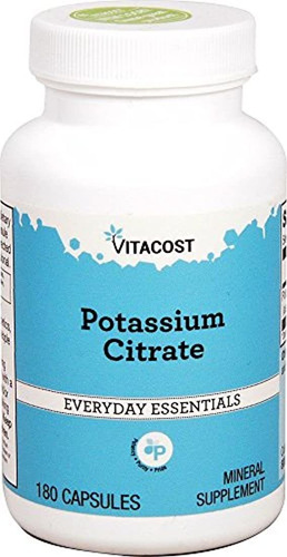 Citrato De Vitacost - -de Potasio 99 Mg - 180 Cápsulas