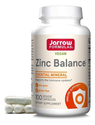 Zinc Balance 15 Mg Inmunologico Antioxidante Jarrow 100 Cap