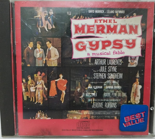 Ethel Merman Gypsy A Musical Fable Cd La Cueva Musical