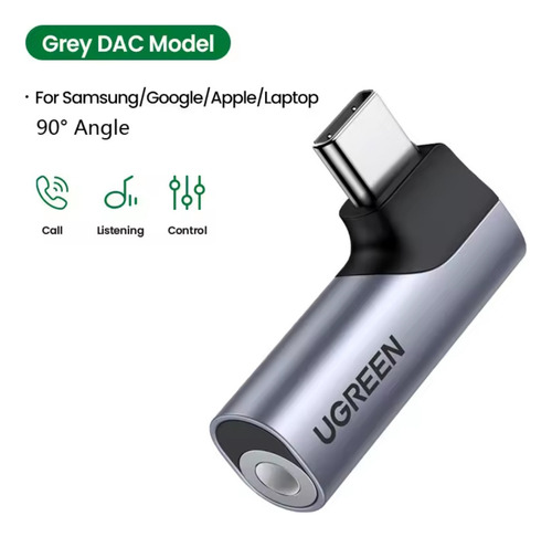 Adaptador Ugreen Usb-c A Jack 3.5mm Para Iphone Y Android