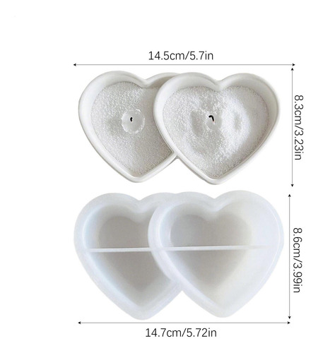 Molde De Corazón De Silicona Moldes De Silicona Para Artesan