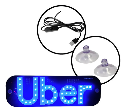Lâmpada Hg Usb Luz De Placa Led Uber- Hg-uber-5v