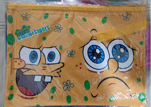 Porta Documentos Cartuchera Niños Bob Esponja Nickelodeon 