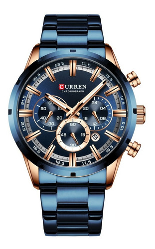 Imagen 1 de 10 de Reloj Hombre, Reloj Curren 8355, Cronografo + Caja De Lujo
