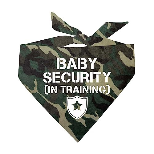 Baby Security In Training Baby Announce Dog Bandana (camo, X