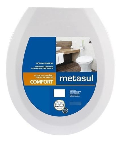 Tampa Assento Vaso Sanitário Comfort Envolvente Metasul Bege