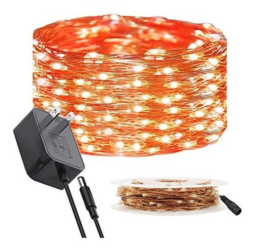 Luces De Hadas De Cobre Ruichen 33 Ft 100 Led Con Carrete,