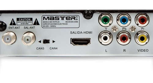 Imagen 3 de 5 de Decodificador Master Tdt-pro Para Canales Abiertos +antena